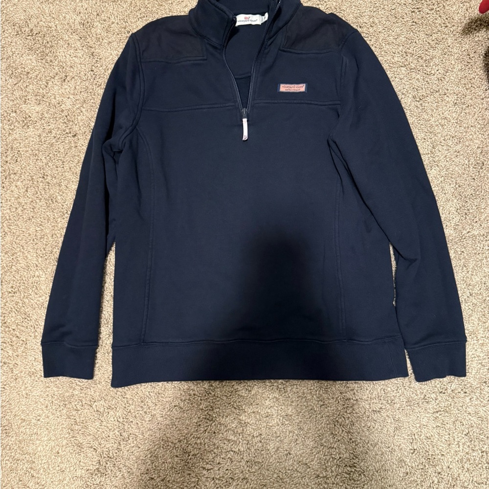 Vineyard Vines Navy Zip Up Sweater